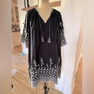 Ulla Johnson embroidered shift tunic dress with embroidery size 4